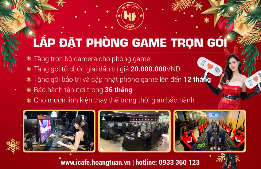 Lắp đặt trọn gói phòng game dịp Noel và cuối năm - Chủ đầu tư phòng game hưởng lợi lớn